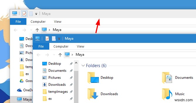 Windows 10で非アクティブウィンドウのタイトルバーに色を付ける方法