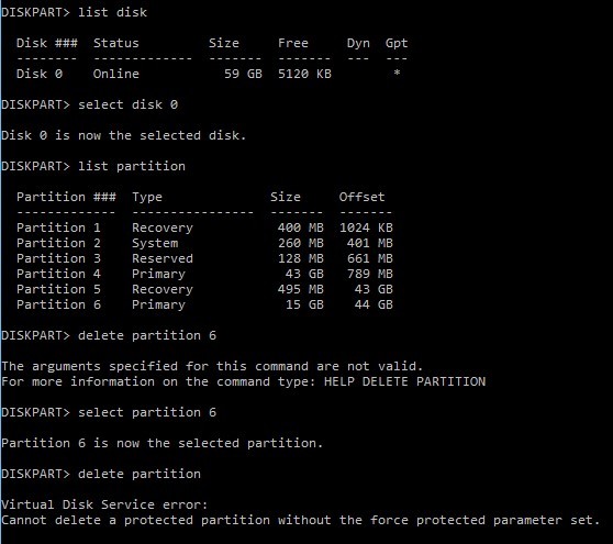 【Windows】diskpartコマンドでOEMリカバリパーティションを削除する方法