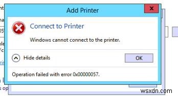 【解決方法】Windowsでプリンターに接続できないエラー0x00000057を修正する