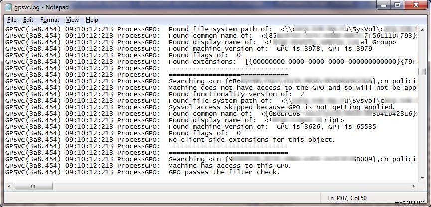 Windows 7でGpsvc.logによるGPOデバッグログを取得・解析する方法