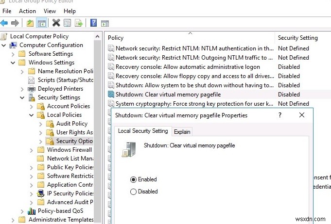 【Windows 10/8/7】シャットダウン時にpagefile.sys(ページファイル)を自動的に消去する方法