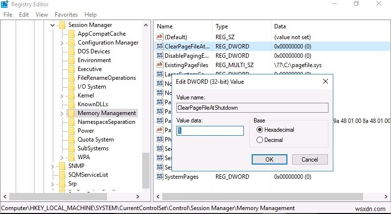 【Windows 10/8/7】シャットダウン時にpagefile.sys(ページファイル)を自動的に消去する方法