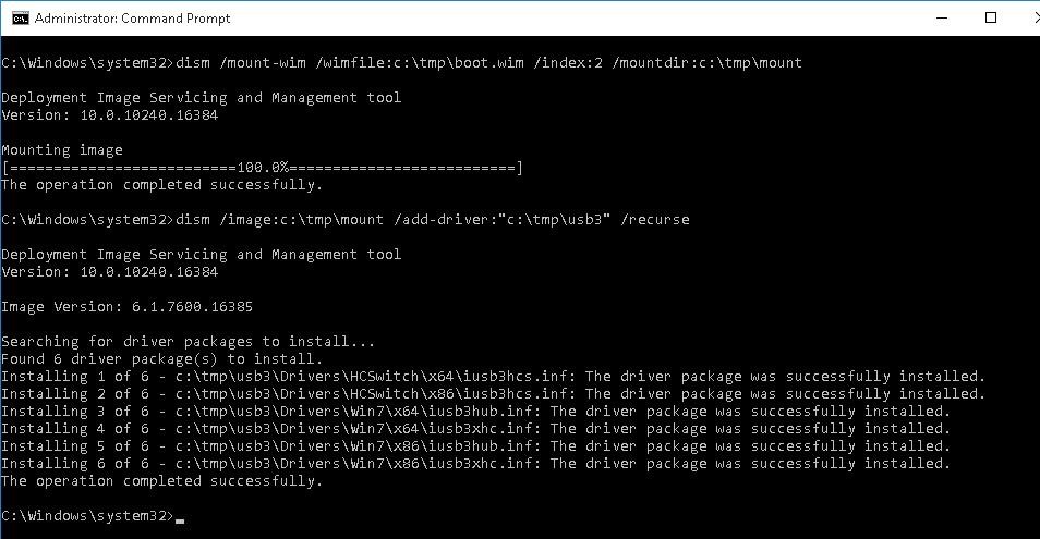 Windows 7インストールメディアにUSB 3.0ドライバーを追加する方法【DISMで手動統合する手順】