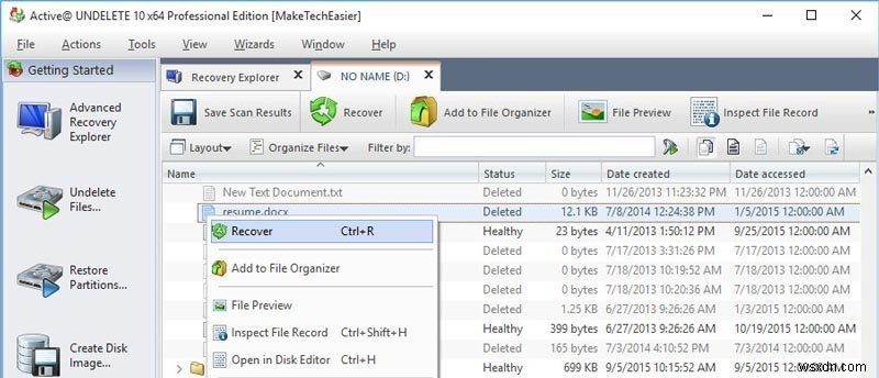 Active UNDELETEで削除済みファイル・フォルダ・パーティションを素早く復元する方法