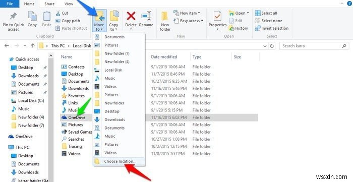 Windows 10でOneDriveフォルダーを別のドライブに移動する方法