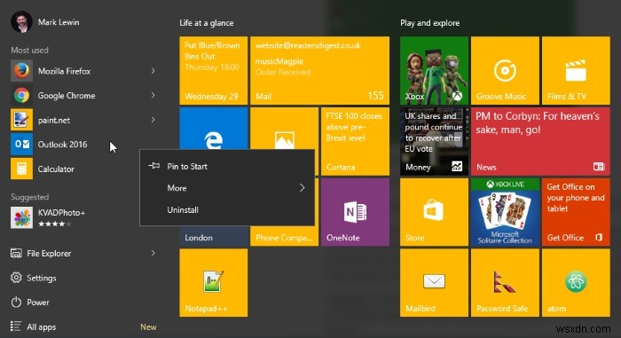 Windows 10のスタートメニューをさらに便利に使いこなすための5つのテクニック
