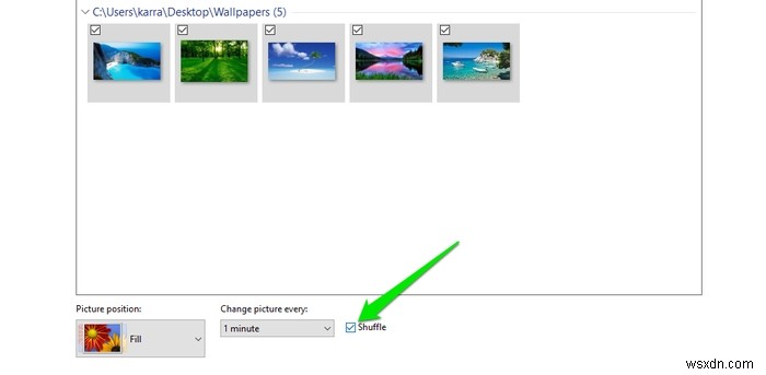 Windows 10でスライドショー壁紙を設定し、シャッフル表示で飽きずに楽しむ方法