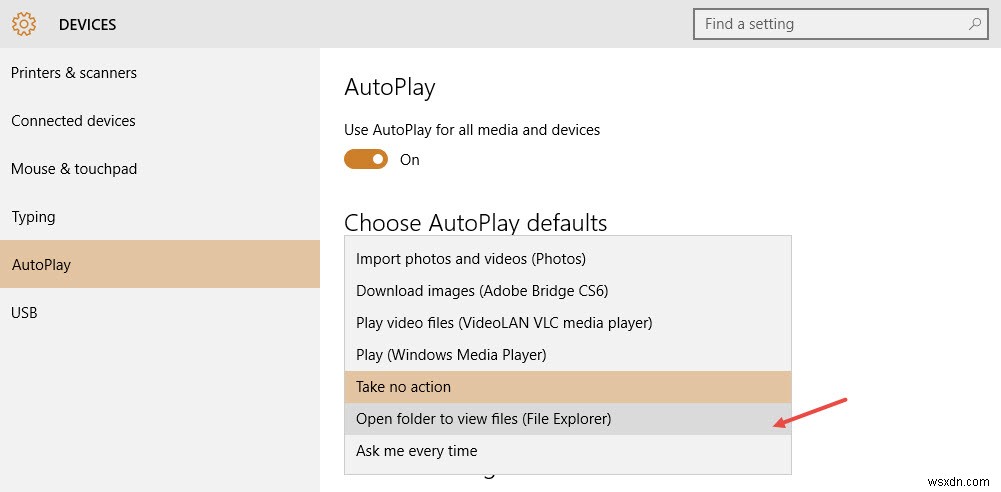 Windows 10で自動再生(AutoPlay)の既定動作を設定・変更する方法
