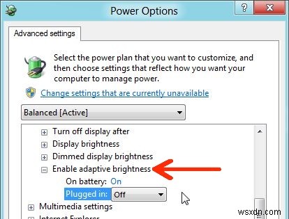 Windows 10でアダプティブブライトネス(自動明るさ調整)を有効/無効にする方法
