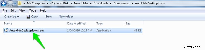 デスクトップアイコンを自動的に隠す!「AutoHideDesktopIcons」の使い方と設定方法