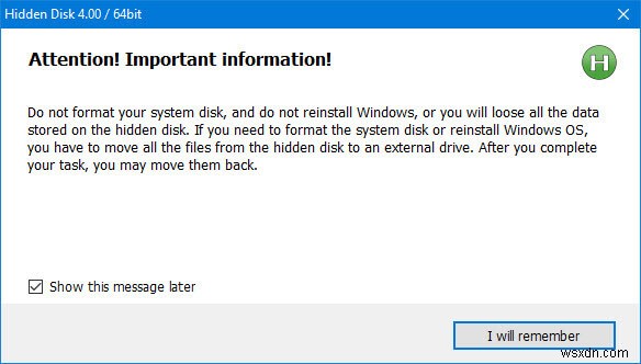 無料アプリ「Hidden Disk」でWindowsにパスワード保護された隠しドライブを作成する方法