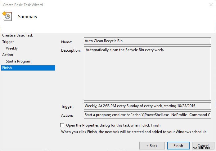 【Windows】タスクスケジューラでごみ箱を自動的に空にする簡単な設定方法