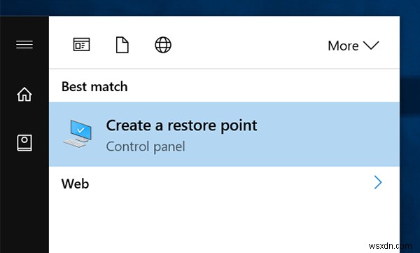 Windows 10でダブルクリックだけで復元ポイントを作成する方法