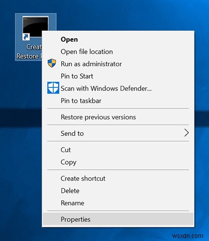 Windows 10でダブルクリックだけで復元ポイントを作成する方法