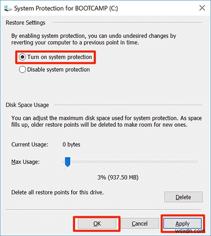 Windows 10でダブルクリックだけで復元ポイントを作成する方法