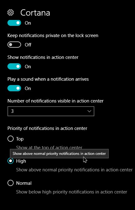 Windows 10のアクションセンターでアプリ通知の優先度を設定する方法