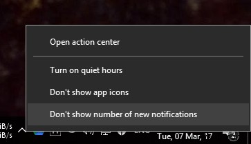 Windows 10でアクションセンターのアプリアイコン表示を有効・無効にする方法