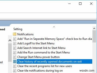 Windows 10のシャットダウン時に最近のドキュメントのジャンプリストを自動的にクリアする方法