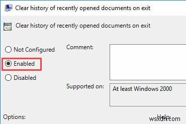 Windows 10のシャットダウン時に最近のドキュメントのジャンプリストを自動的にクリアする方法