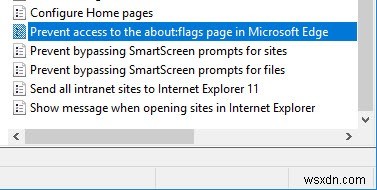 Microsoft Edgeの「about:flags」ページへのアクセスをブロックする2つの方法
