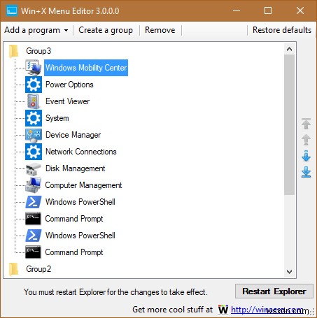 Windows 10の「Win + X」メニュー(パワーユーザーメニュー)にコントロールパネルを追加する方法