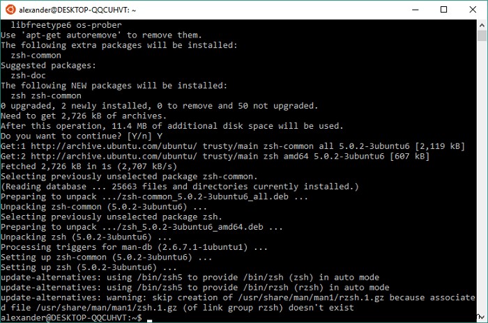 Windows 10にzshとOh My Zshをインストールする完全ガイド