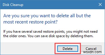 Windowsで古いシステム復元ポイントを削除してディスク容量を確保する方法