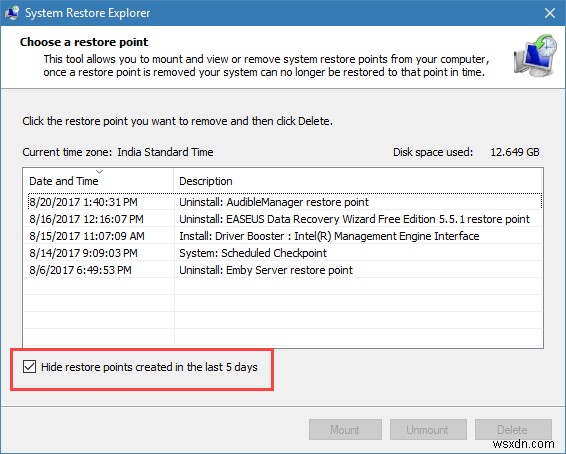 Windowsで古いシステム復元ポイントを削除してディスク容量を確保する方法