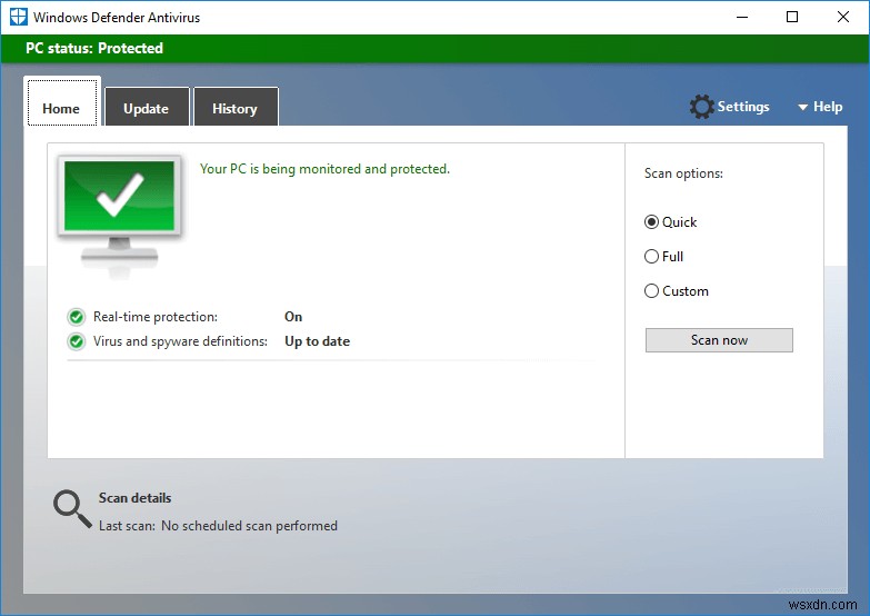 Windows 10で旧バージョンのWindows Defender画面を復活させる方法
