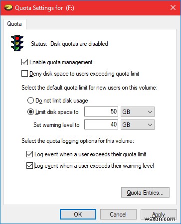 Windowsでユーザーがハードディスクの空き容量を使い切れないようにする方法(ディスククォータ設定)