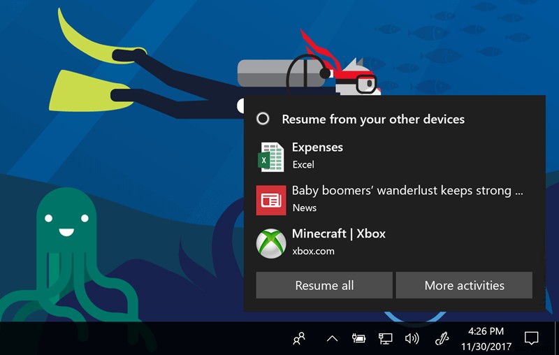 ついに登場!マイクロソフトがWindows 10に「タイムライン」機能を正式搭載