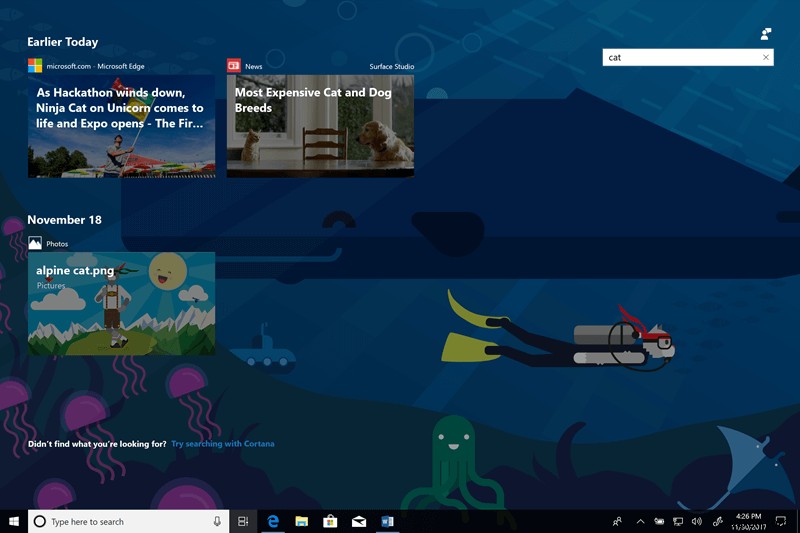 ついに登場!マイクロソフトがWindows 10に「タイムライン」機能を正式搭載