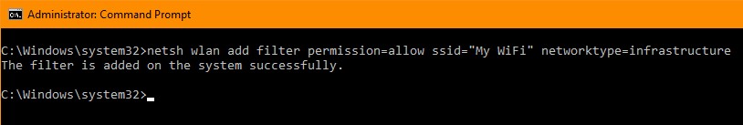 Windows 10でWi-Fiネットワークをブロック・許可する方法|コマンドプロンプトでフィルタ設定