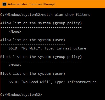 Windows 10でWi-Fiネットワークをブロック・許可する方法|コマンドプロンプトでフィルタ設定