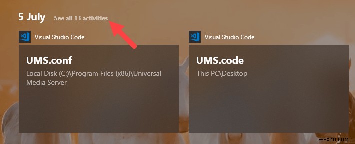 Windows 10でタイムラインのアクティビティを削除・クリアする方法