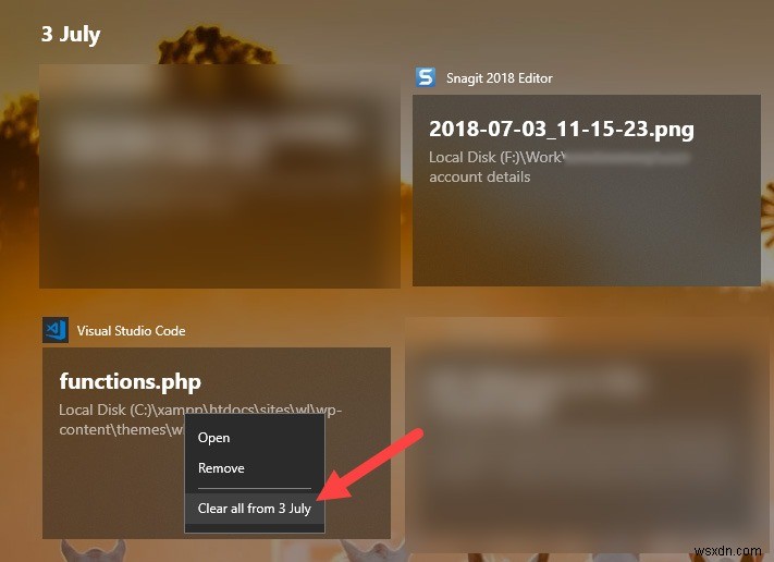 Windows 10でタイムラインのアクティビティを削除・クリアする方法