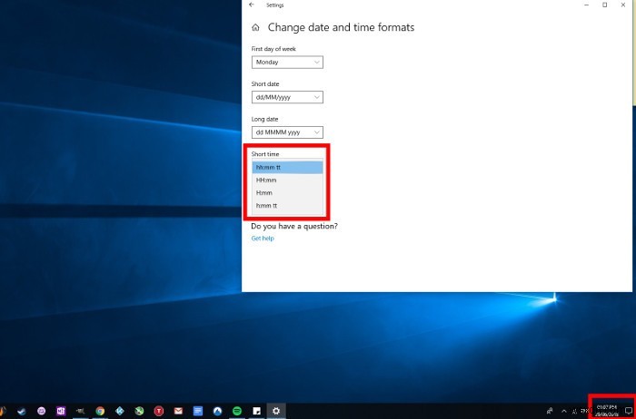 Windows 10で時刻の表示形式を変更する方法【12時間/24時間表示の切り替え】