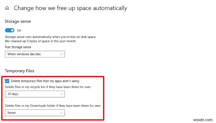 Windows 10の「ストレージ センサー」でディスク容量を解放する方法