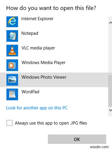 Windows 10でWindowsフォトビューアーを既定のアプリとして設定する方法