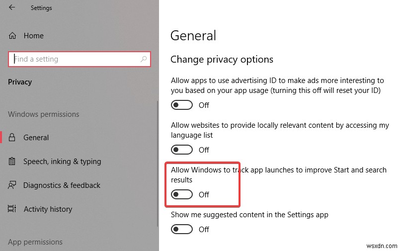 Windows 10でアプリ起動の追跡を無効にする2つの方法【設定アプリ・レジストリ】