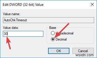 WindowsでChkdskのカウントダウン時間を変更する方法