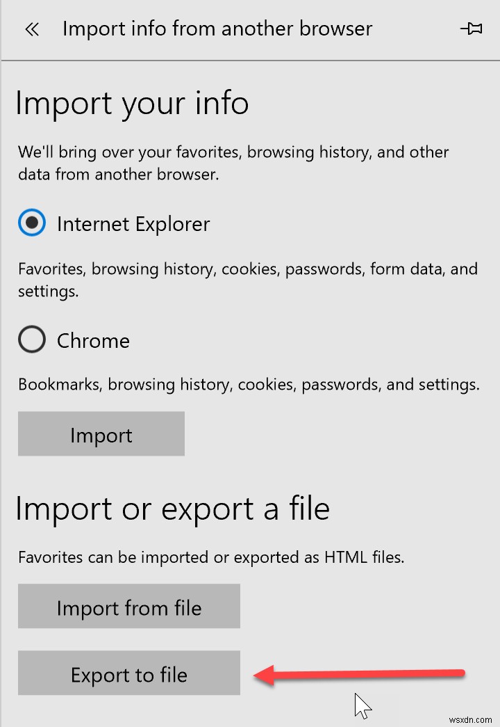 Windows 10のリセット後にEdgeのお気に入りを復元する方法