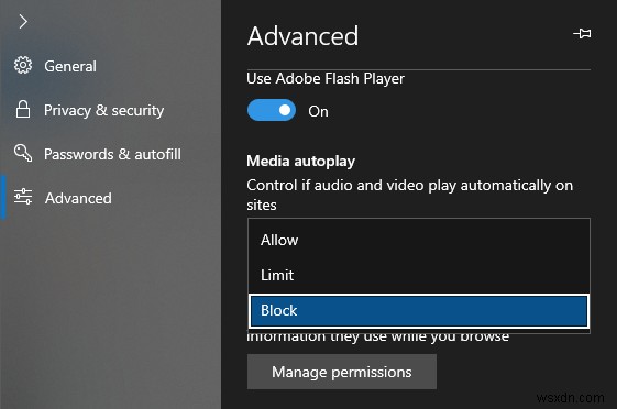 Microsoft Edgeで動画の自動再生を無効にする2つの方法|全サイト一括&サイト別設定
