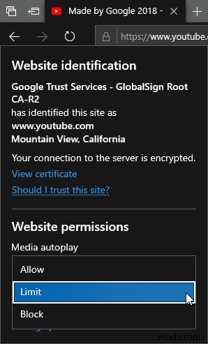 Microsoft Edgeで動画の自動再生を無効にする2つの方法|全サイト一括&サイト別設定