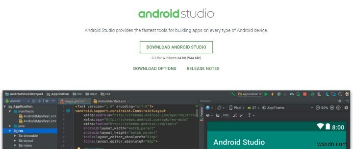 Android StudioでAndroid 9(Pie)仮想デバイスをセットアップして実行する方法