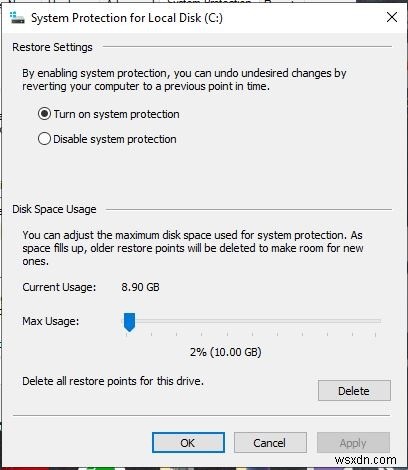 Windowsの起動時にシステムの復元ポイントを自動的に作成する方法
