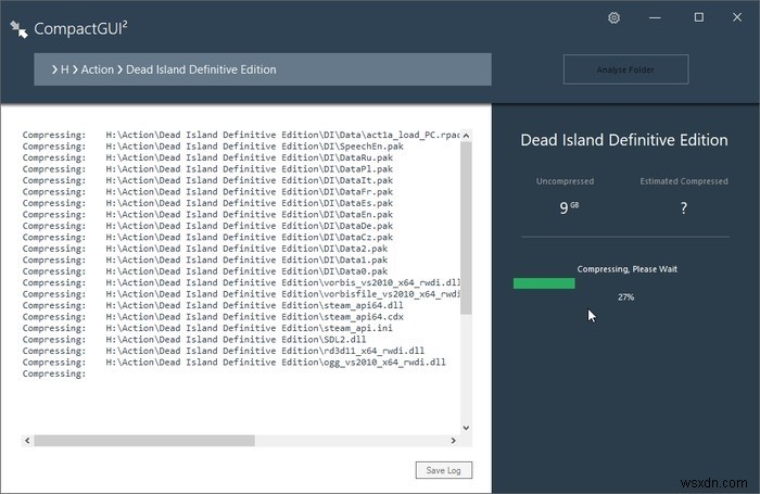 CompactGUIを使ってHDDの空き容量を無料で増やす方法