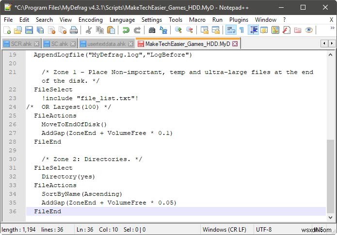 MyDefragでハードディスクを完全に最適化する方法｜スクリプトによるゾーン設定ガイド