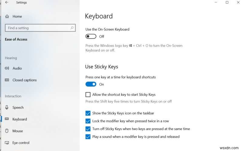 Windowsで固定キー(スティッキーキー)を無効にする方法