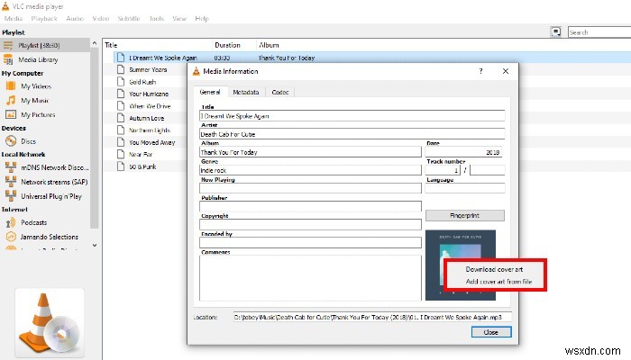 Windows 10でMP3にアルバムアートを追加する方法【WMP・Groove・VLC対応】